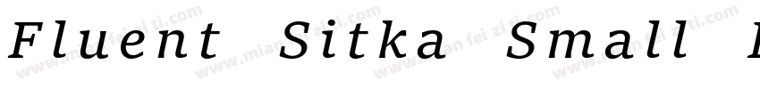 Fluent Sitka Small Bold字体转换